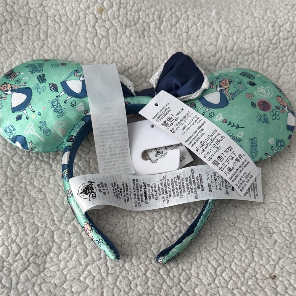 Disney Mint and Navy Alice Ears Headband - Picture 6 of 7